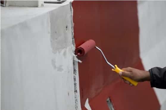 Painting a wall red