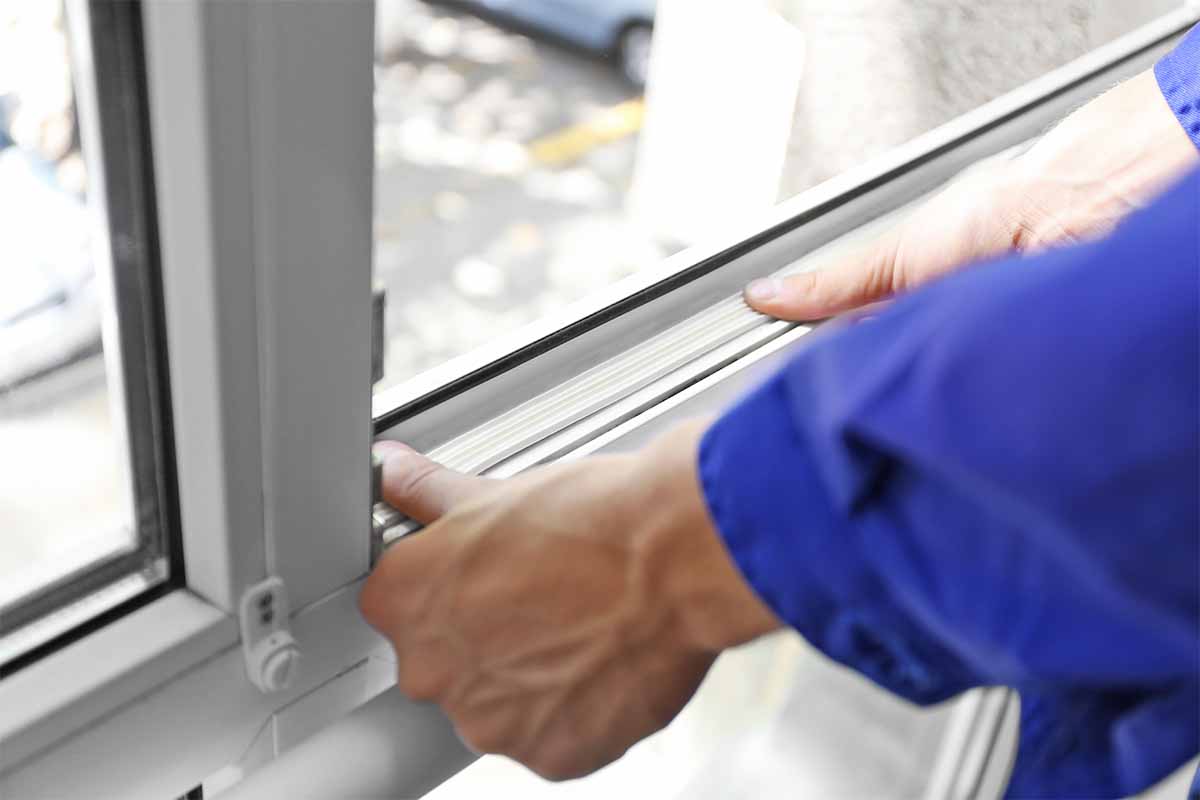 trying to open a stuck window