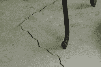 Small crack in concrete floor